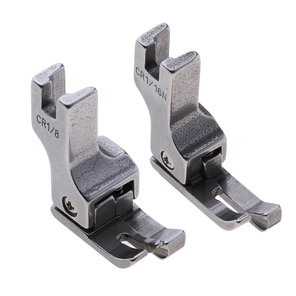 2pcs Right Compensating Presser Foot for Industrial Sewing Machines 1/16 1/8