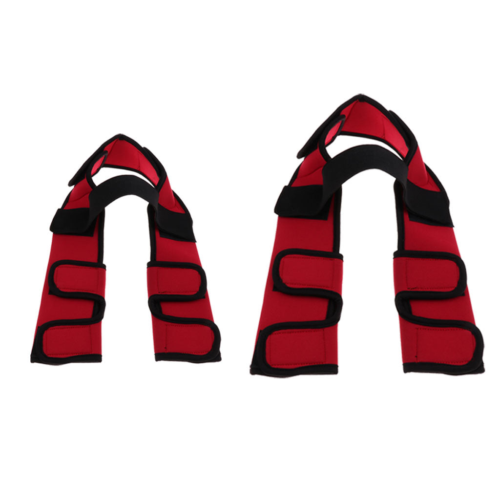 2Pcs Supportive Dog Front Hock Brace Wrap With Strap M/L