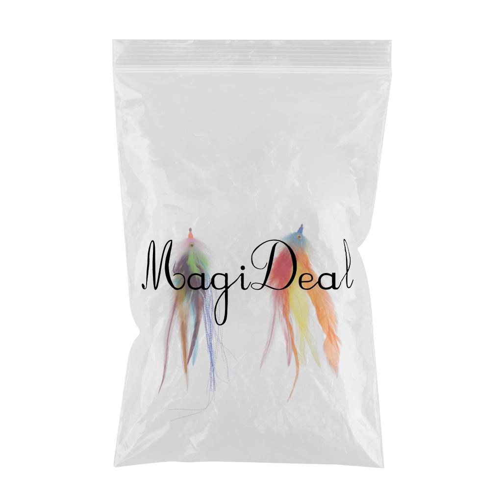 2pcs Trout Salmon Steelhead Fly Fishing Simulation Streamer Flies Saltwater