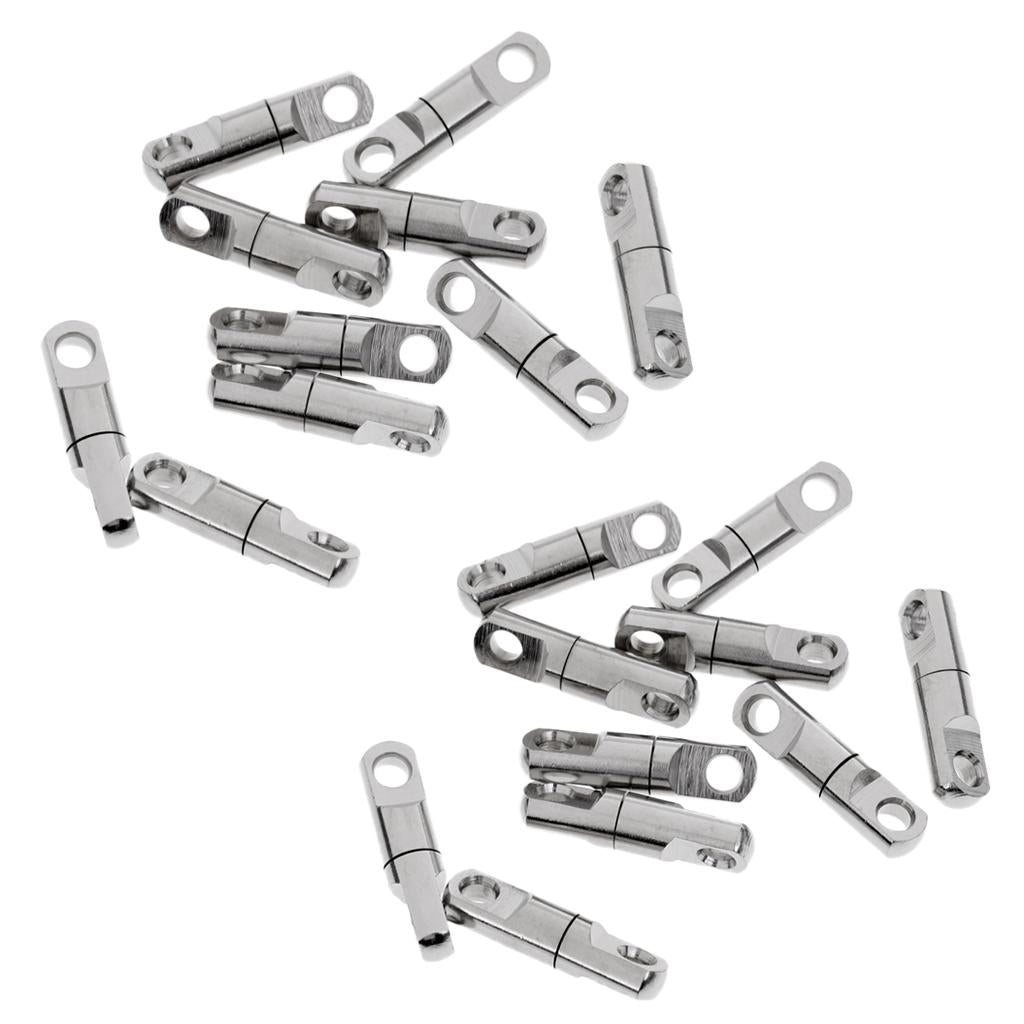 20pcs Column Type Rotary Ring Bearing Swivel Fishing Swivel Hook Connector