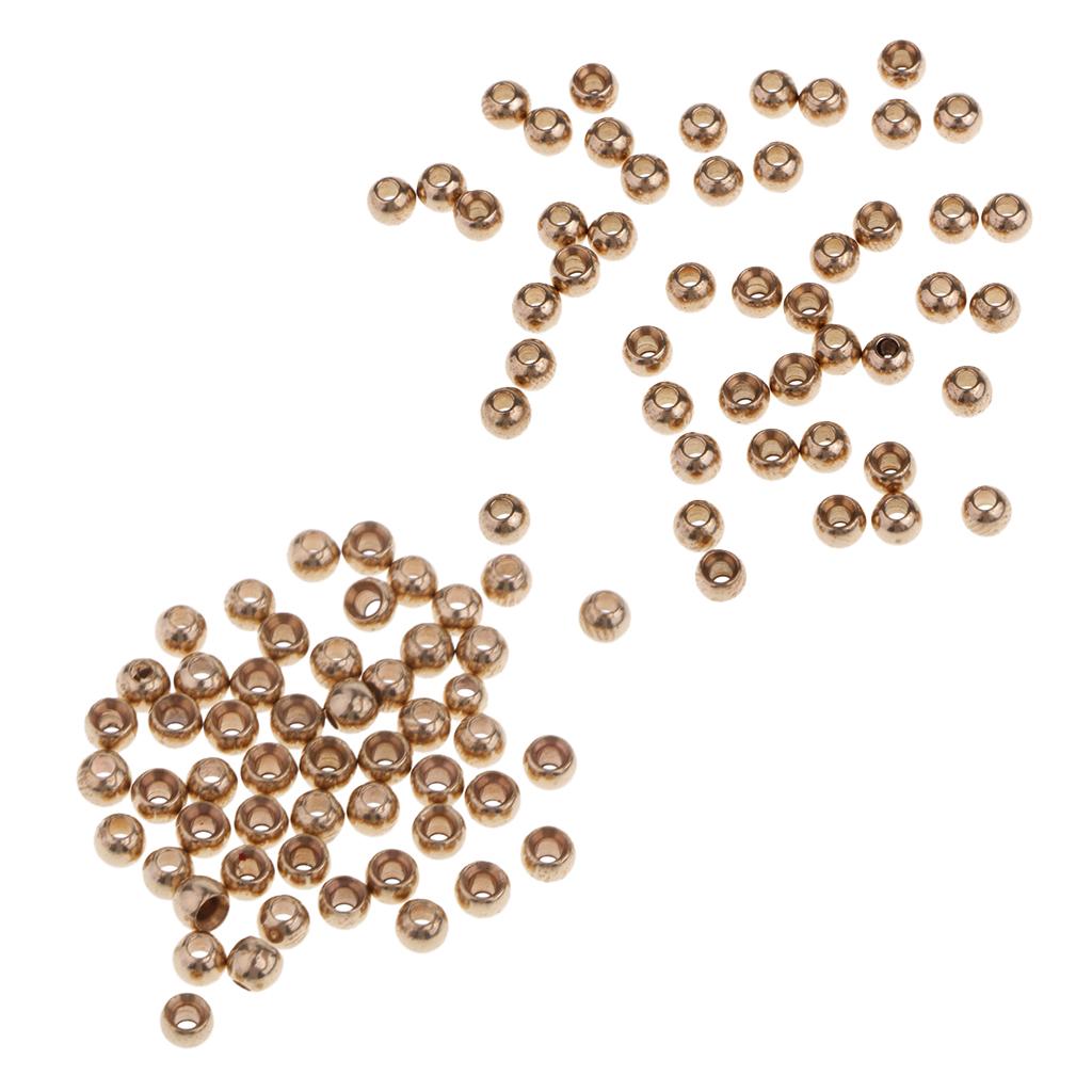 100 Pieces Fly Tying Beads Assortment Hook Nymph Belly Eyes Head Ball Beads