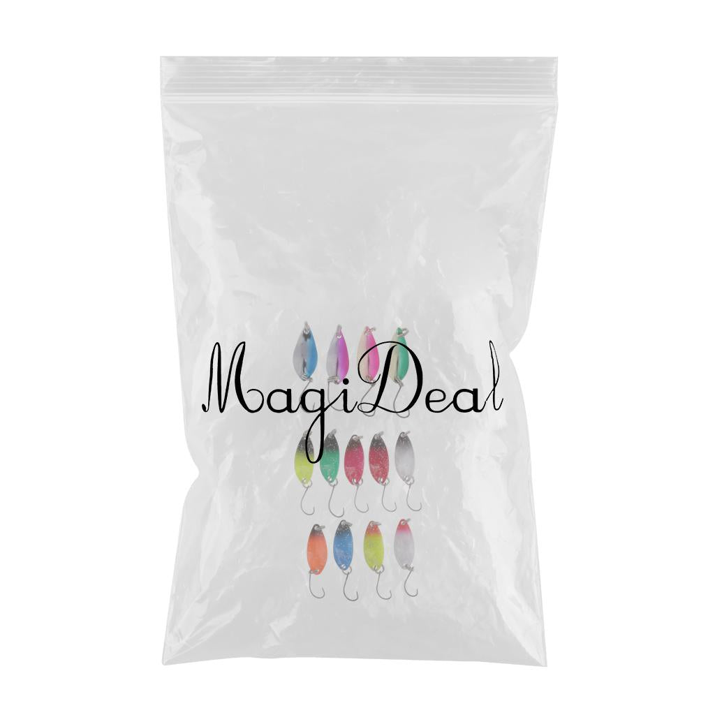 13Pcs Fly Fishing Sequins Lure Bait Set Spinner Spoon Hard Paillette Baits