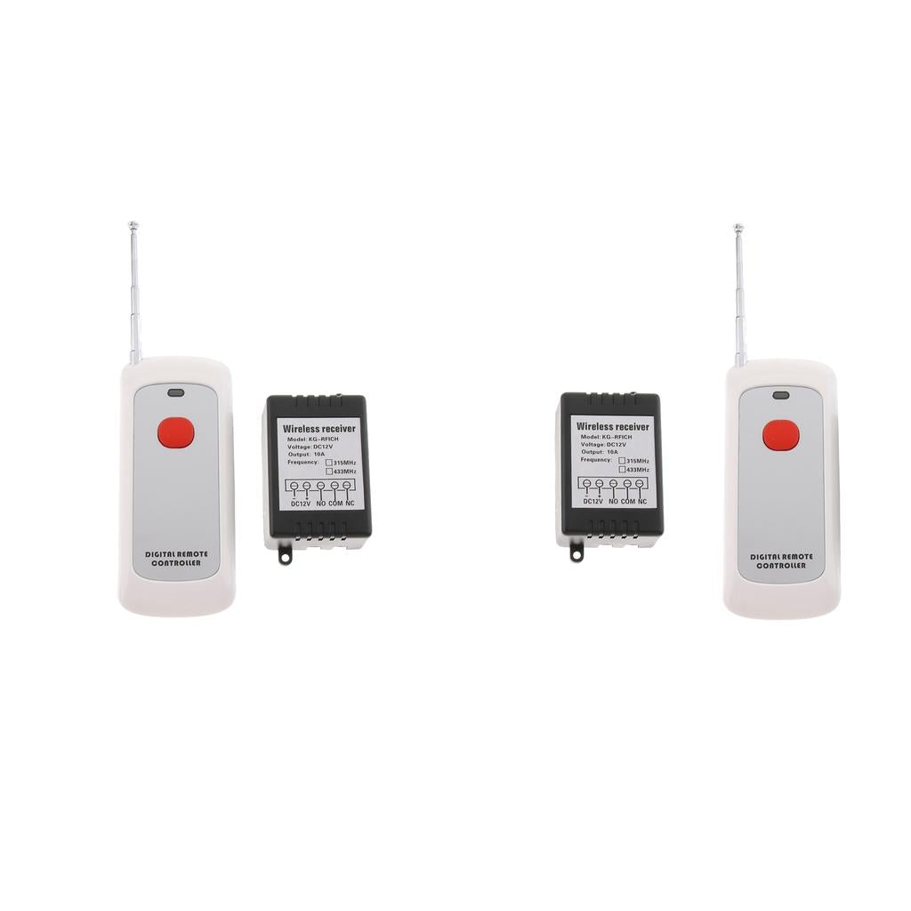 2pcs 12V 1000m Wireless Remote Control Switch Remote Controller for Lights