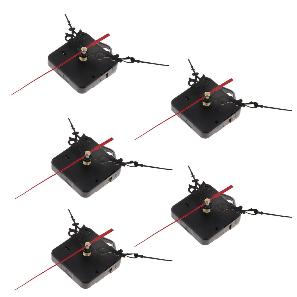 5 Sets Movement with red Pointer for Quartz Wall Clock Repair Replacement