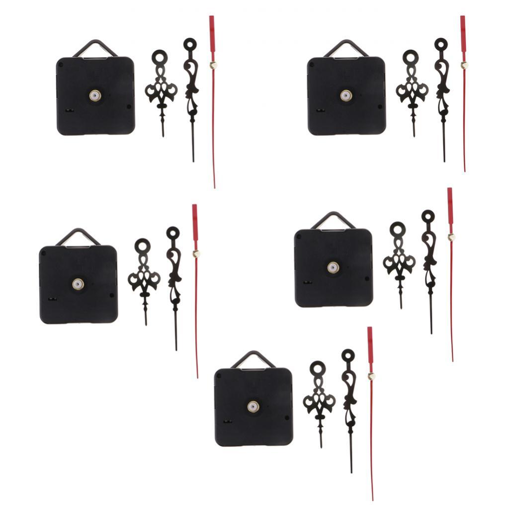 5 Sets Movement with red Pointer for Quartz Wall Clock Repair Replacement