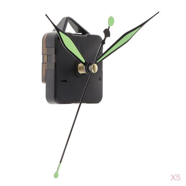 5 Set Movement with green Pointer for Quartz Wall Clock Repair Replacement