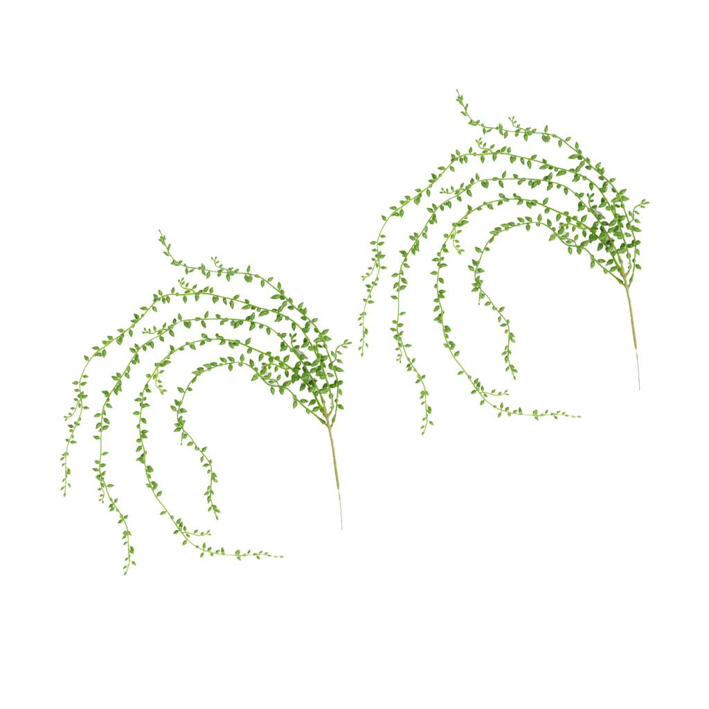2pcs Artificial Wall Hanging Succulents Plants String of Pearls 5 Branch