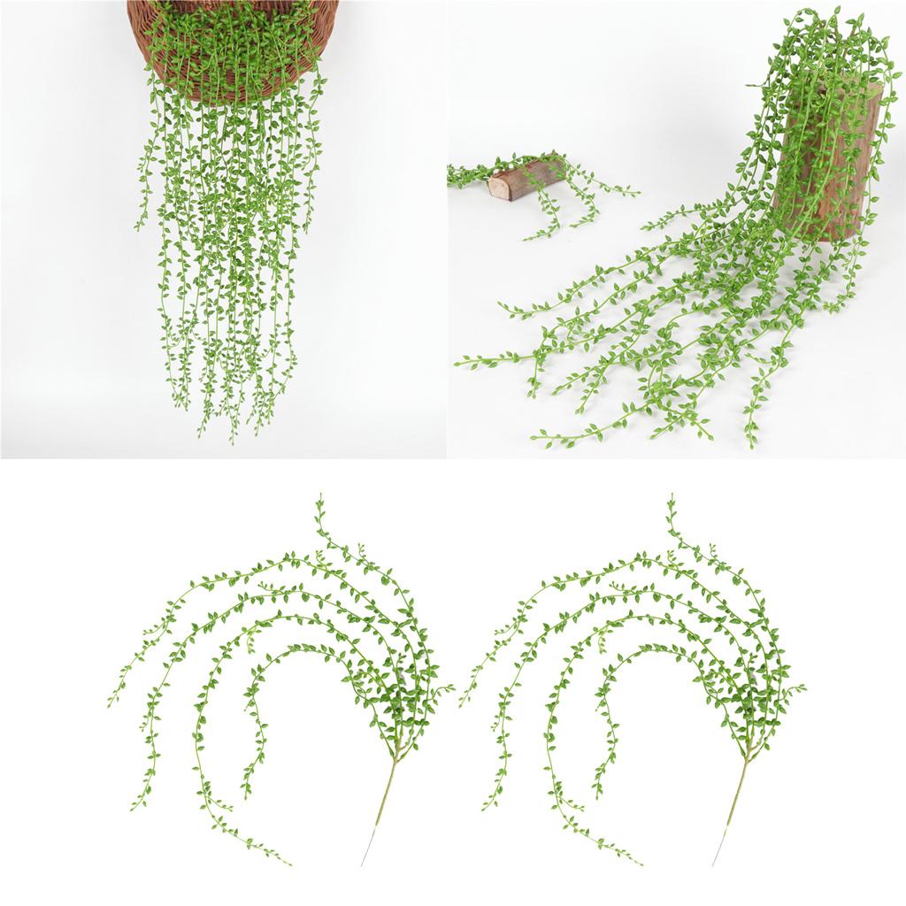 2pcs Artificial Wall Hanging Succulents Plants String of Pearls 5 Branch
