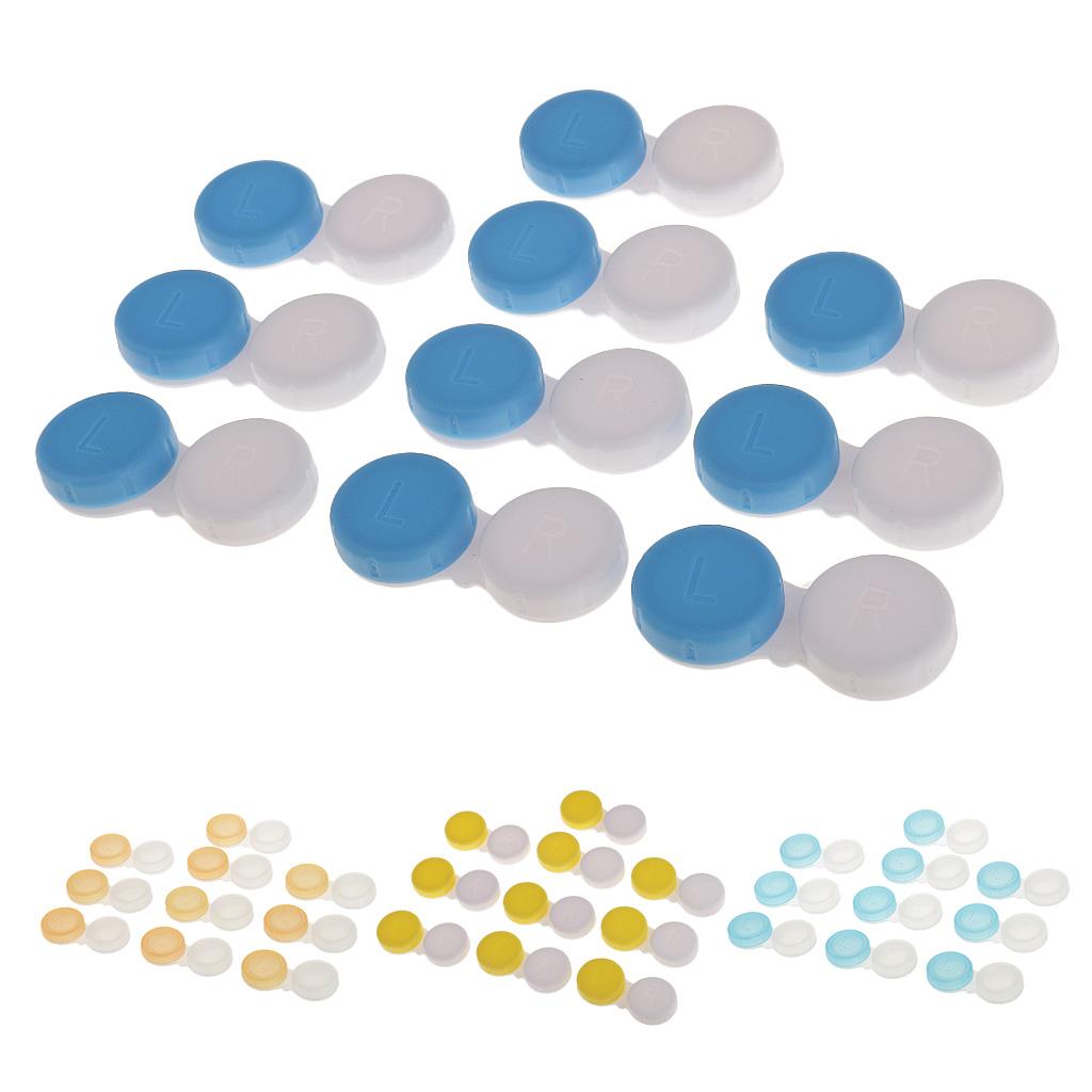 40 Pieces Mini Contact Lens Box Travel Soaking Case Organizer Containers