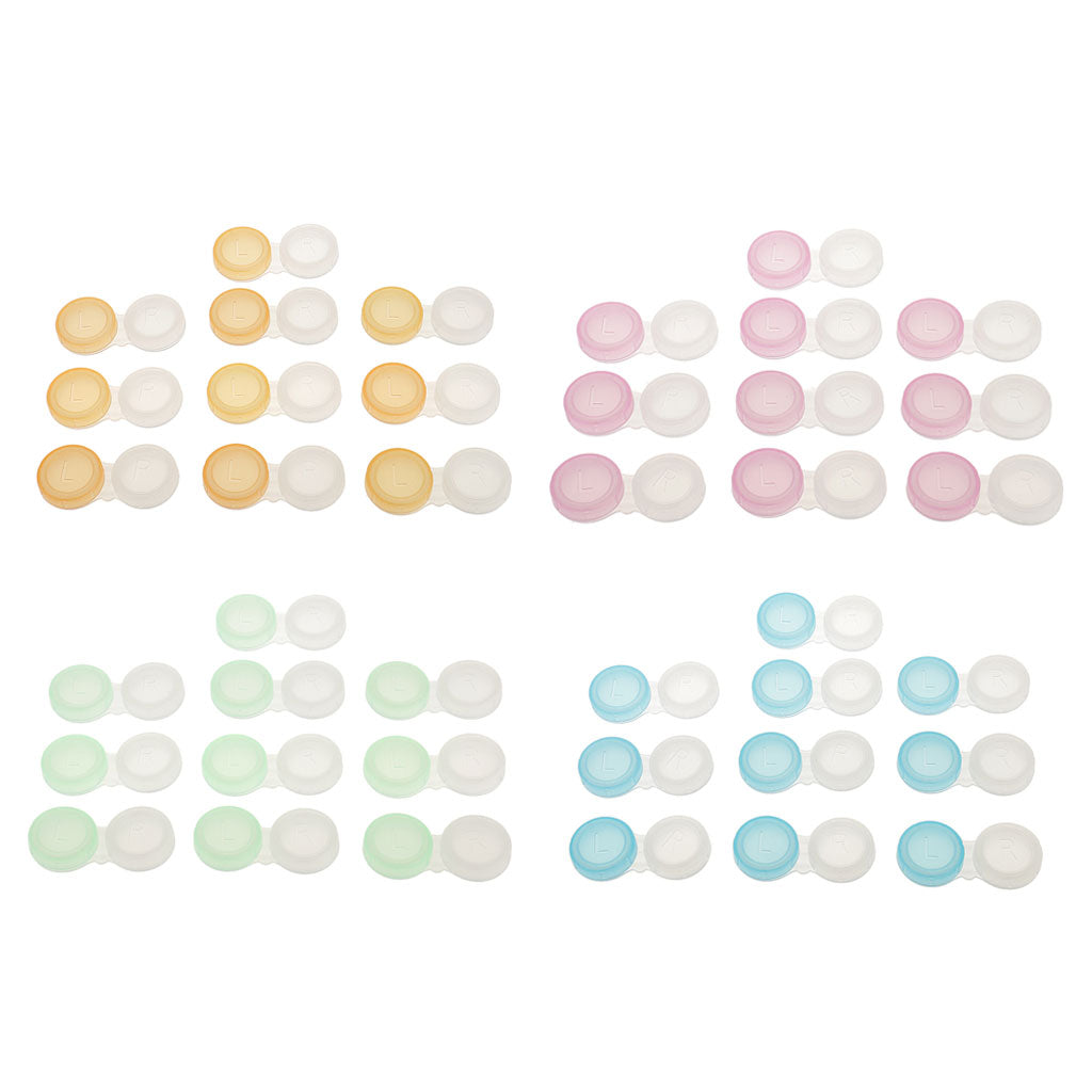 40Pieces Mini Contact Lens Box Travel Soaking Case Organizer Containers