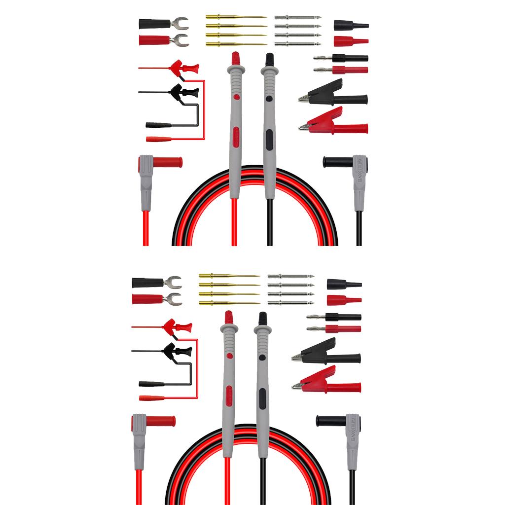 2 Set Multimeter Multi Meter Banana Plug Test Lead Probe Kit Set P1503D