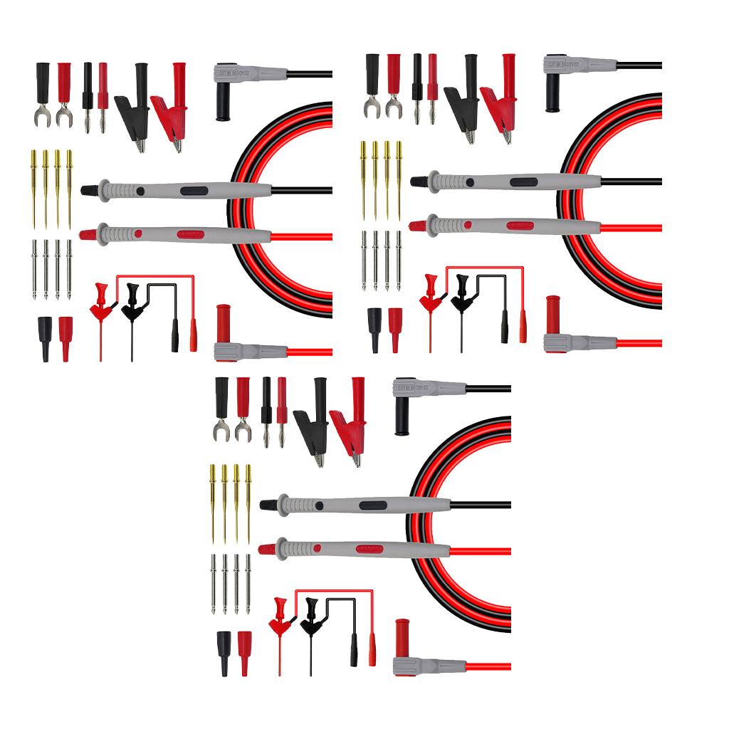 3 Set Multimeter Multi Meter Banana Plug Test Lead Probe Kit Set P1503D