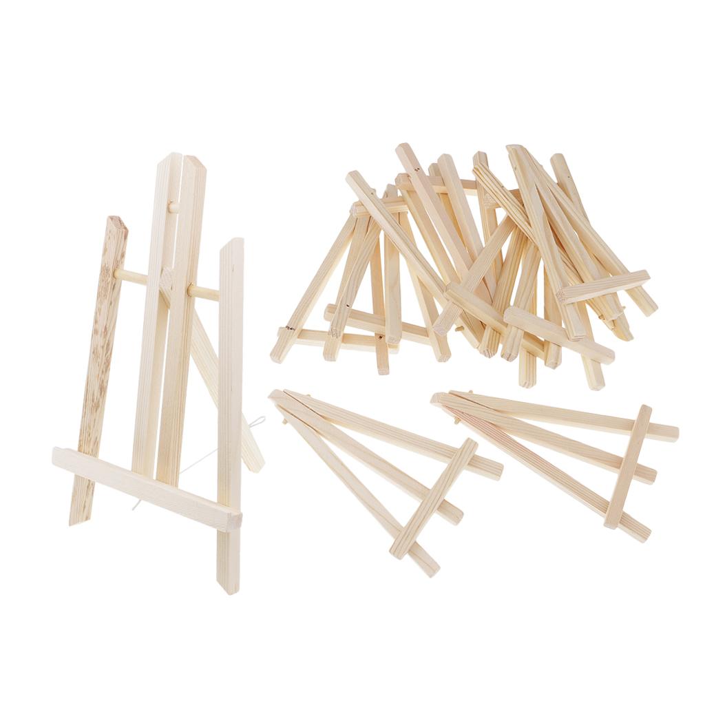 11 Pieces Mini Wooden Tripod Easel Display Painting Stand Card Canvas Holder