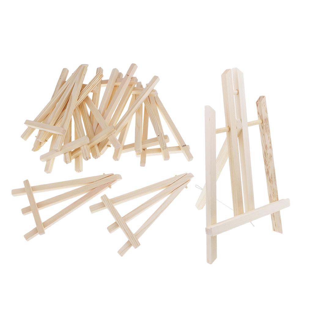 11 Pieces Mini Wooden Tripod Easel Display Painting Stand Card Canvas Holder
