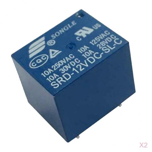20 pieces Mini Power Songle Relay 12V 10A SPDT 5 Pin PCB SRD-12VDC-SL-C