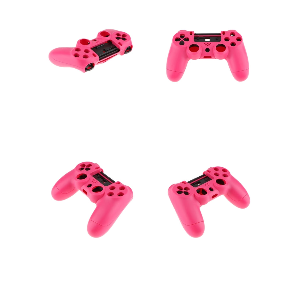 4 Pcs Full Housing Shell Cover Replacement Part for PS4 Controller Rose Red