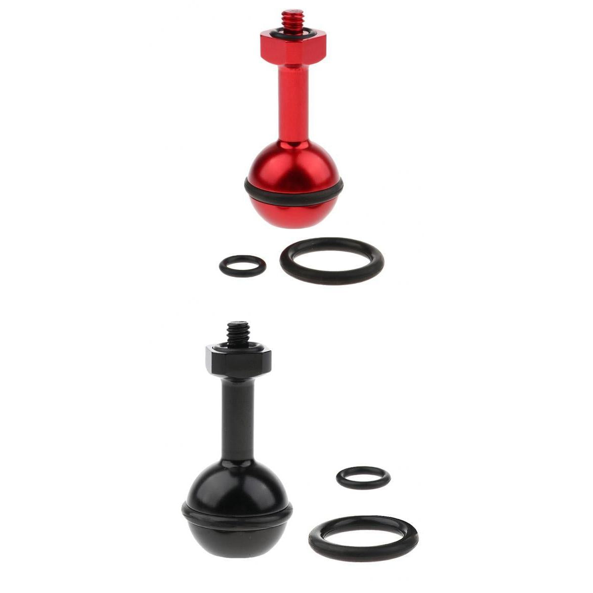 2 Pieces CNC Aluminum Alloy Diving Ball Head Mount Bracket for 6/5/4/3