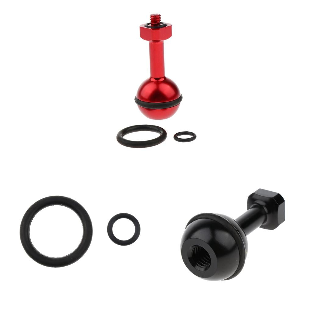 2 Pieces CNC Aluminum Alloy Diving Ball Head Mount Bracket for 6/5/4/3