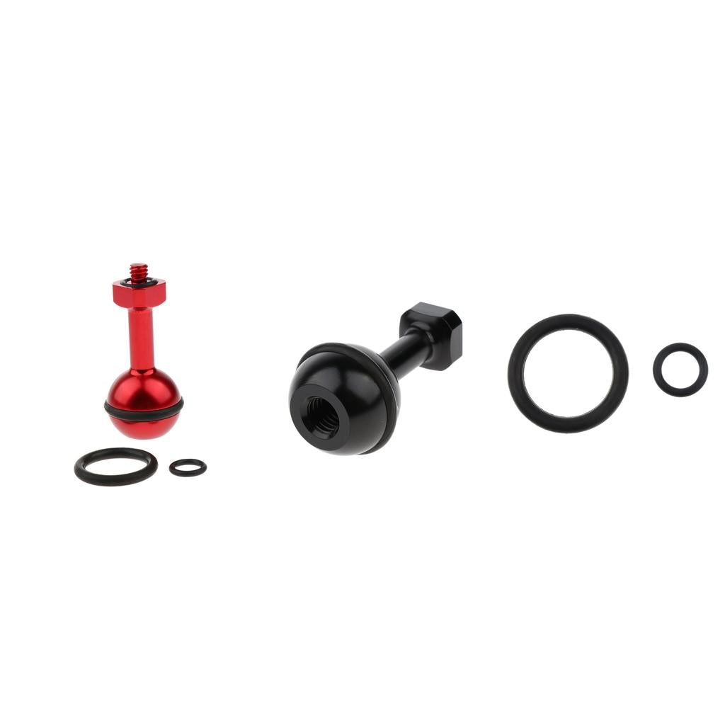 2 Pieces CNC Aluminum Alloy Diving Ball Head Mount Bracket for 6/5/4/3