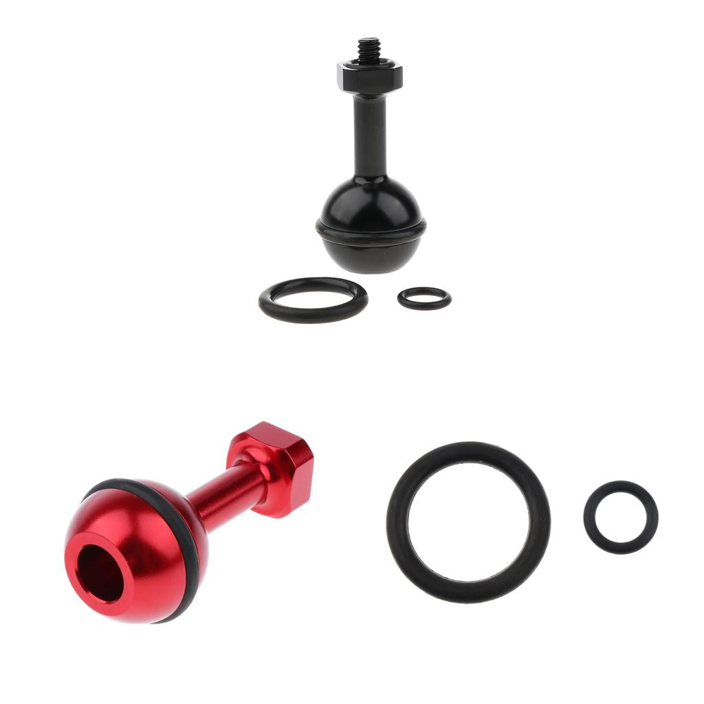 2 Pieces CNC Aluminum Alloy Diving Ball Head Mount Bracket for 6/5/4/3