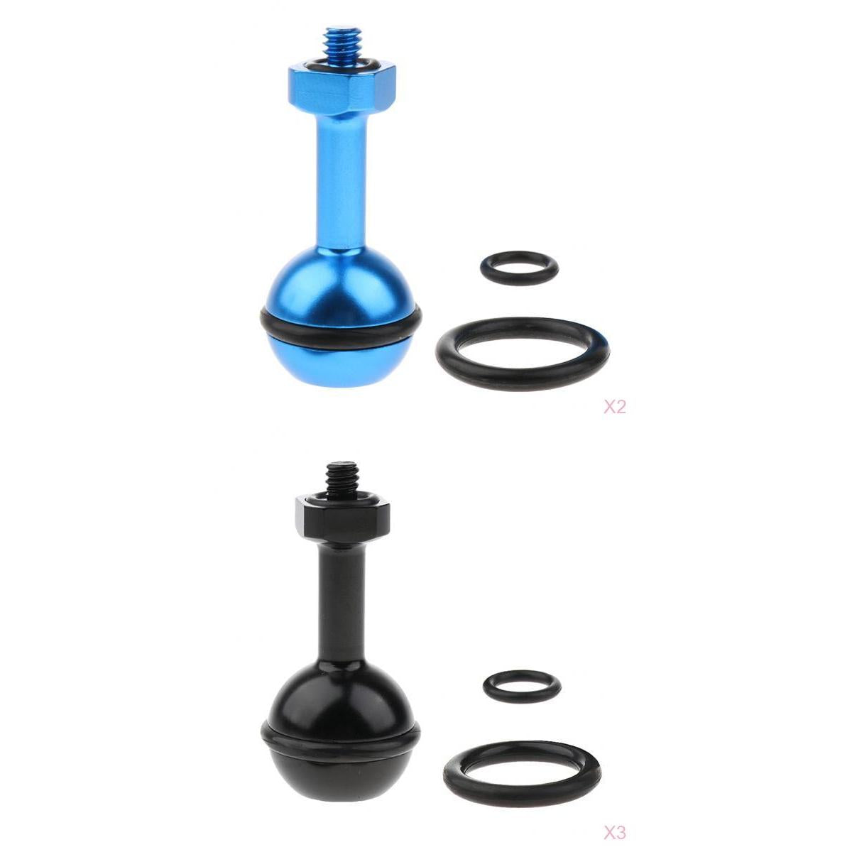 5 Pieces CNC Aluminum Alloy Diving Ball Head Mount Bracket for 6/5/4/3