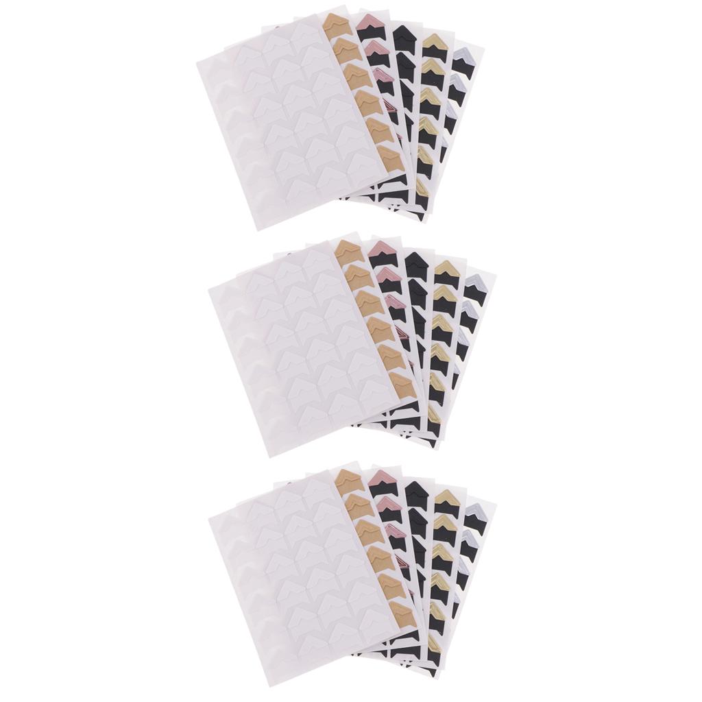 18 Pcs Photo Mounting Sticker Paper Corner Stickers for Scrapbooking Album