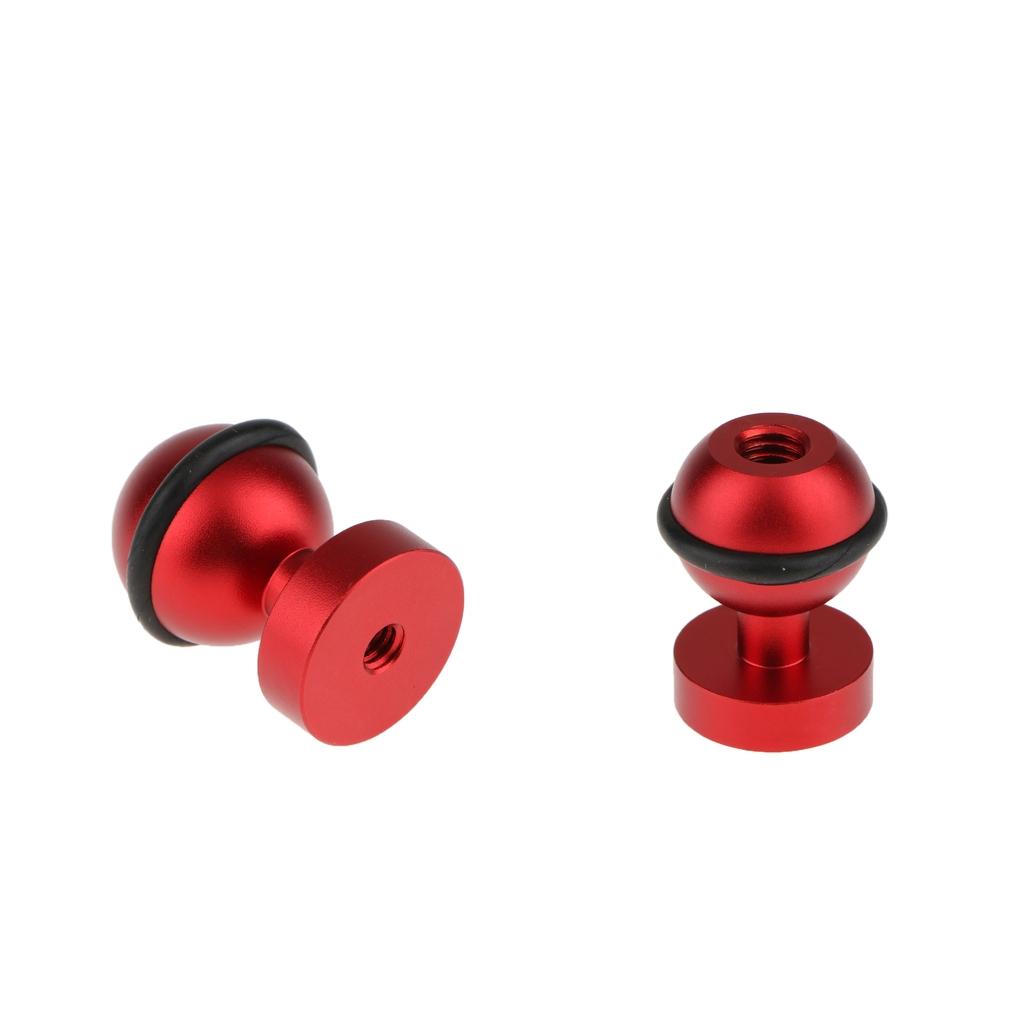 2x Arm 360 Degree Swivel Diving 1/4 Ball Head Flash Brackets for Hotshoe"