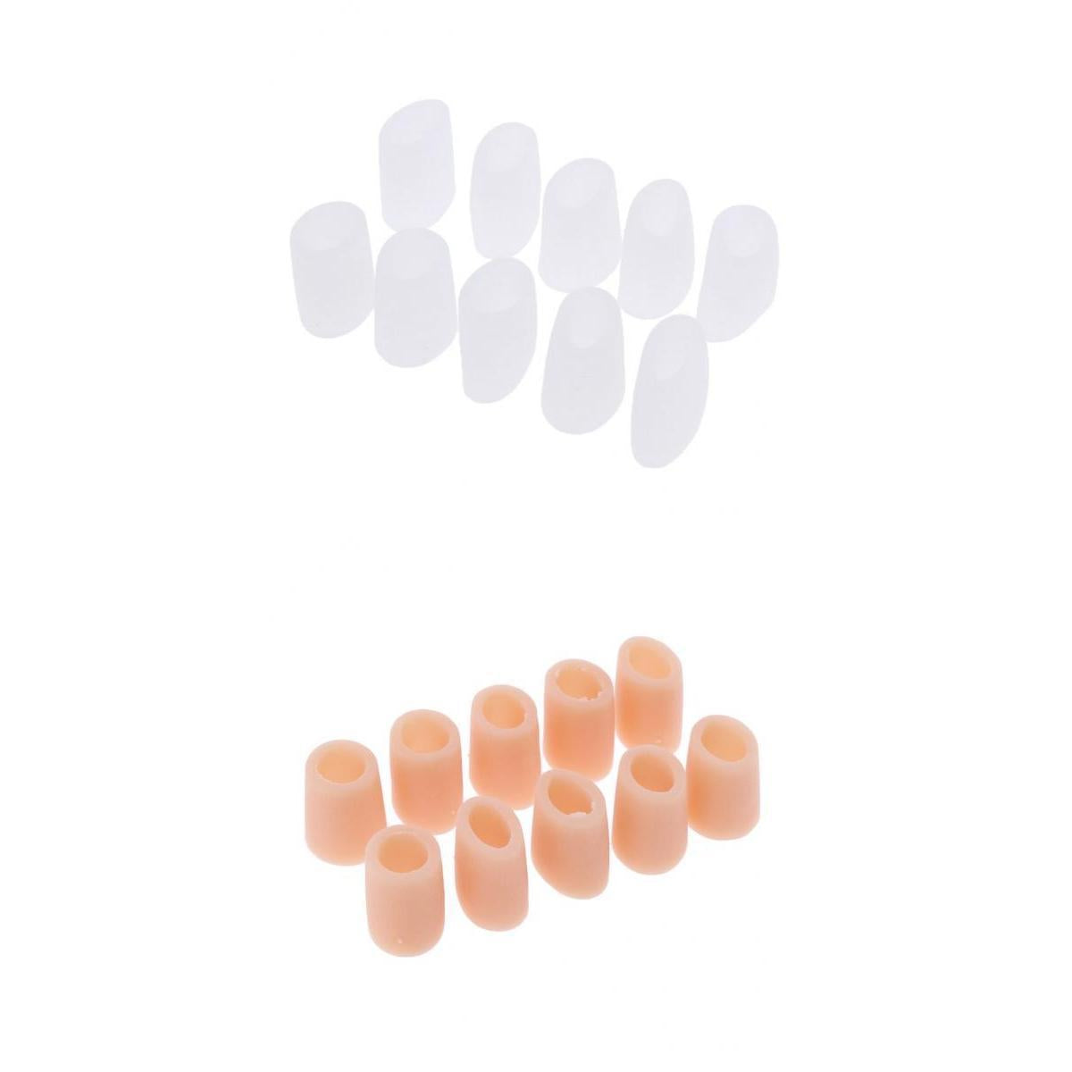 10Pairs Silicone Toe Sleeves Cushions Caps Protectors for Feet Corn Eye Care