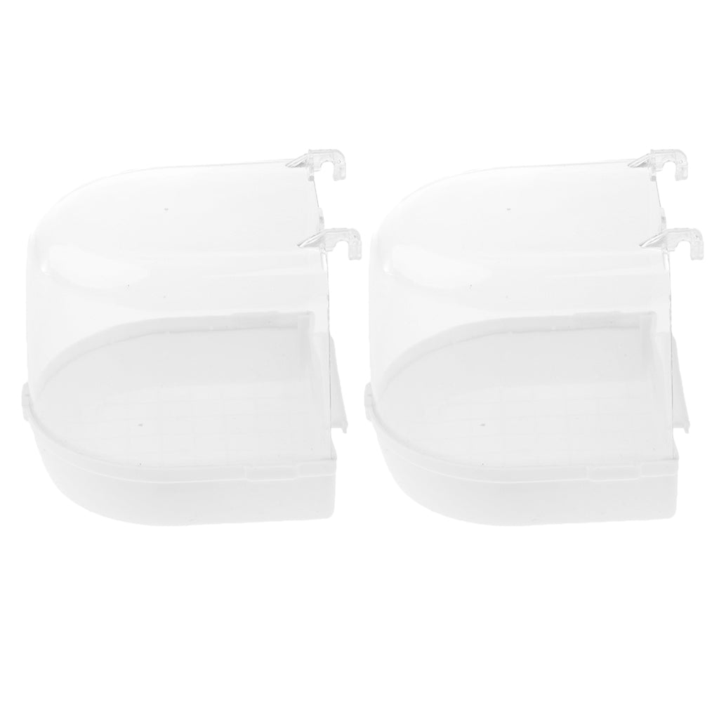 2x Pet Bath Supplies Hamster Mice Plastic Bathroom Cage Box Toy Toilet White