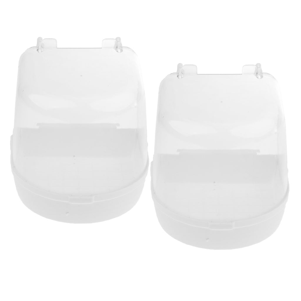 2x Pet Bath Supplies Hamster Mice Plastic Bathroom Cage Box Toy Toilet White