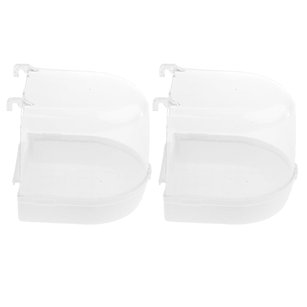 2x Pet Bath Supplies Hamster Mice Plastic Bathroom Cage Box Toy Toilet White