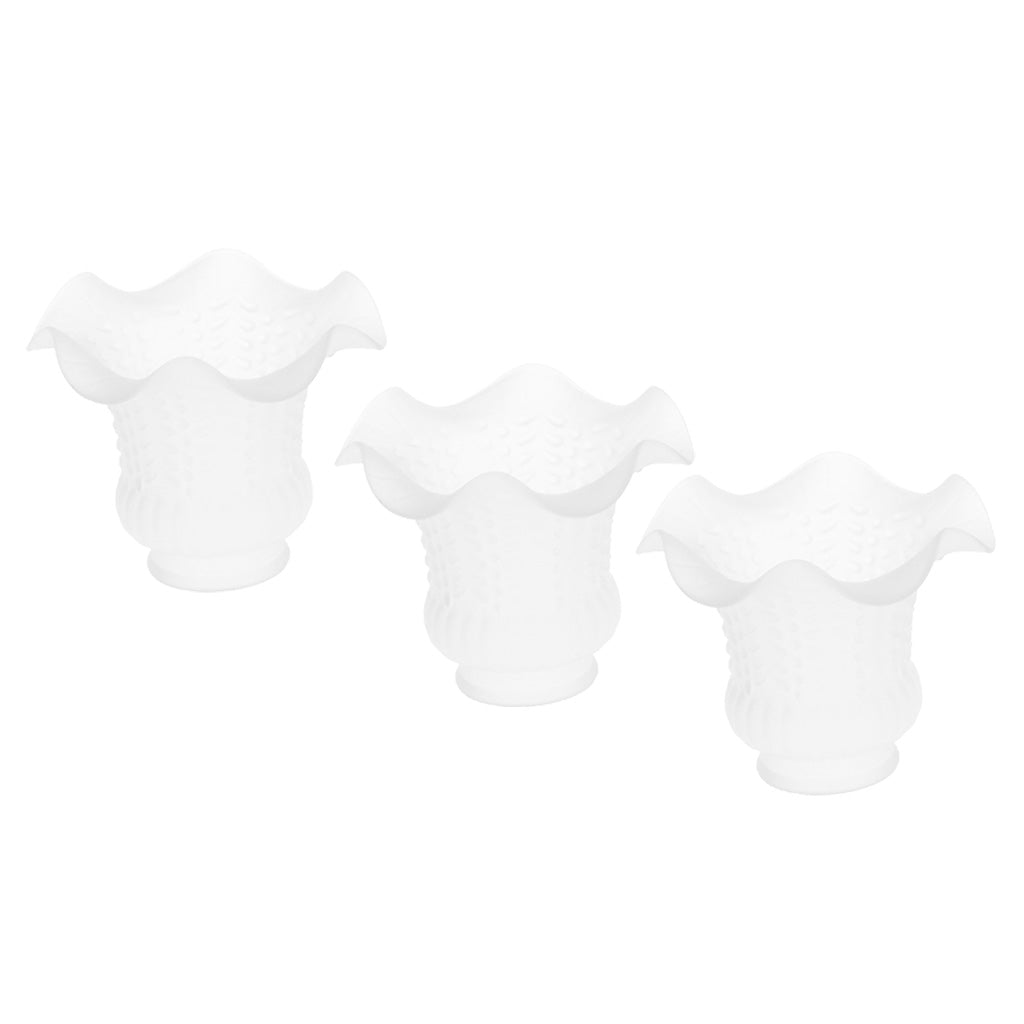 3pcs E27 Clear Glass Ceiling Fan Light Chandelier Wall Sconce Light Shades