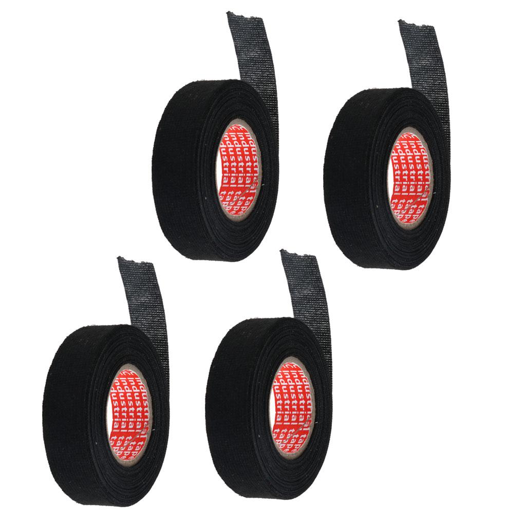 4pcs 15m Automotive Car Cable Loom Harness Wiring Tape Adhesive Fleece Cloth