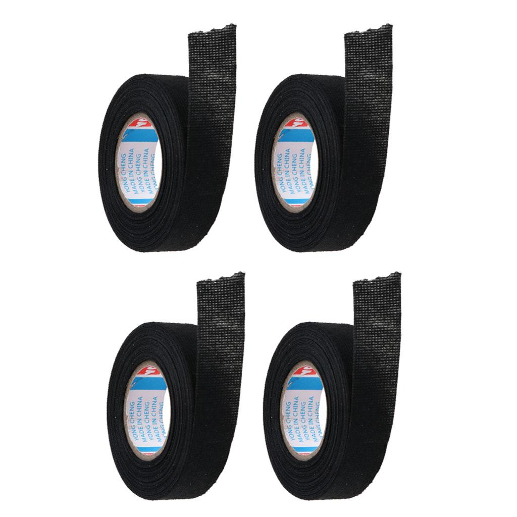 4pcs 15m Automotive Car Cable Loom Harness Wiring Tape Adhesive Fleece Cloth