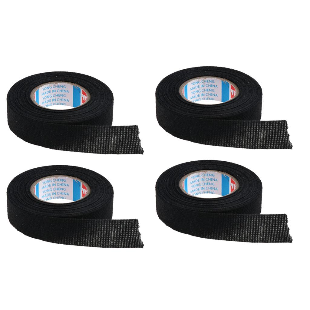 4pcs 15m Automotive Car Cable Loom Harness Wiring Tape Adhesive Fleece Cloth