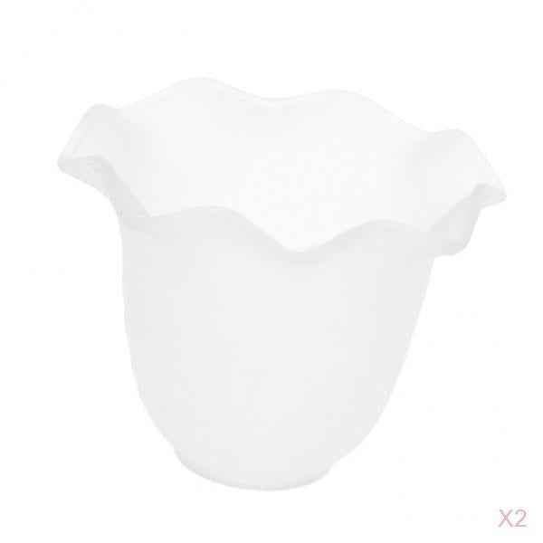 2pcs E27 Clear Glass Ceiling Fan Light Chandelier Wall Sconce Light Shades