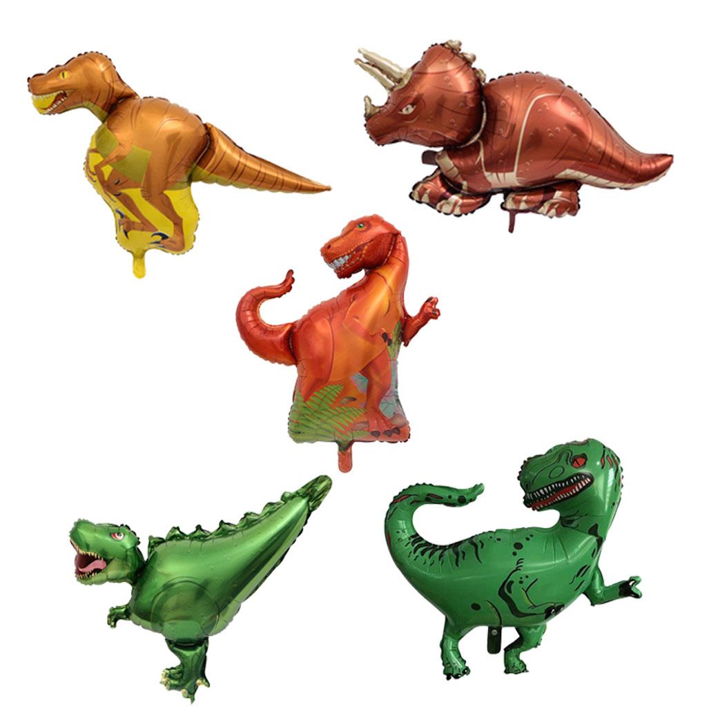 10pcs Set Dinosaur Aluminum Balloons for Kids Birthday Party Decoration
