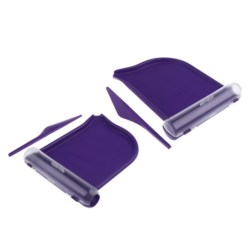 2Pieces Professional Counting Tray with Spatula Purple