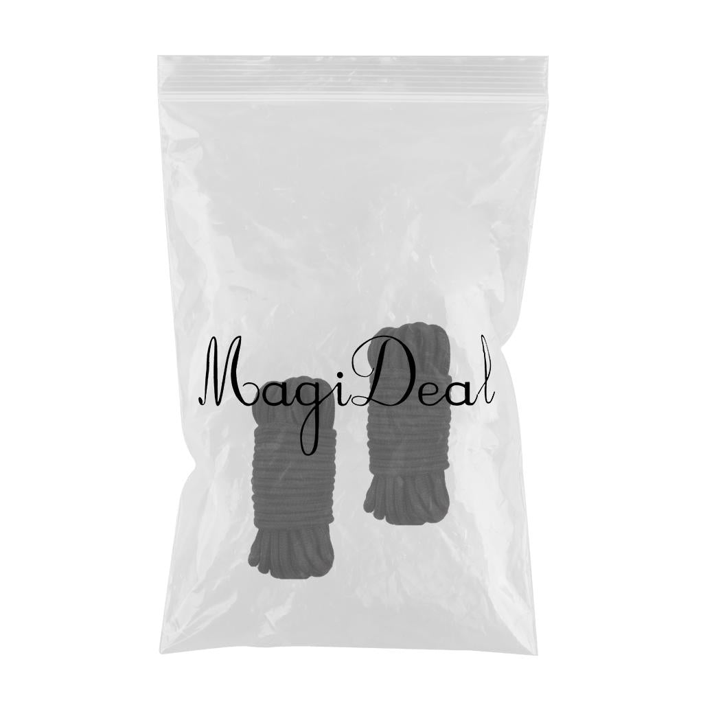 2 All-Purpose Soft Cotton Rope - 65 Feet Length, 1/4 Inch Diameter 20m Black