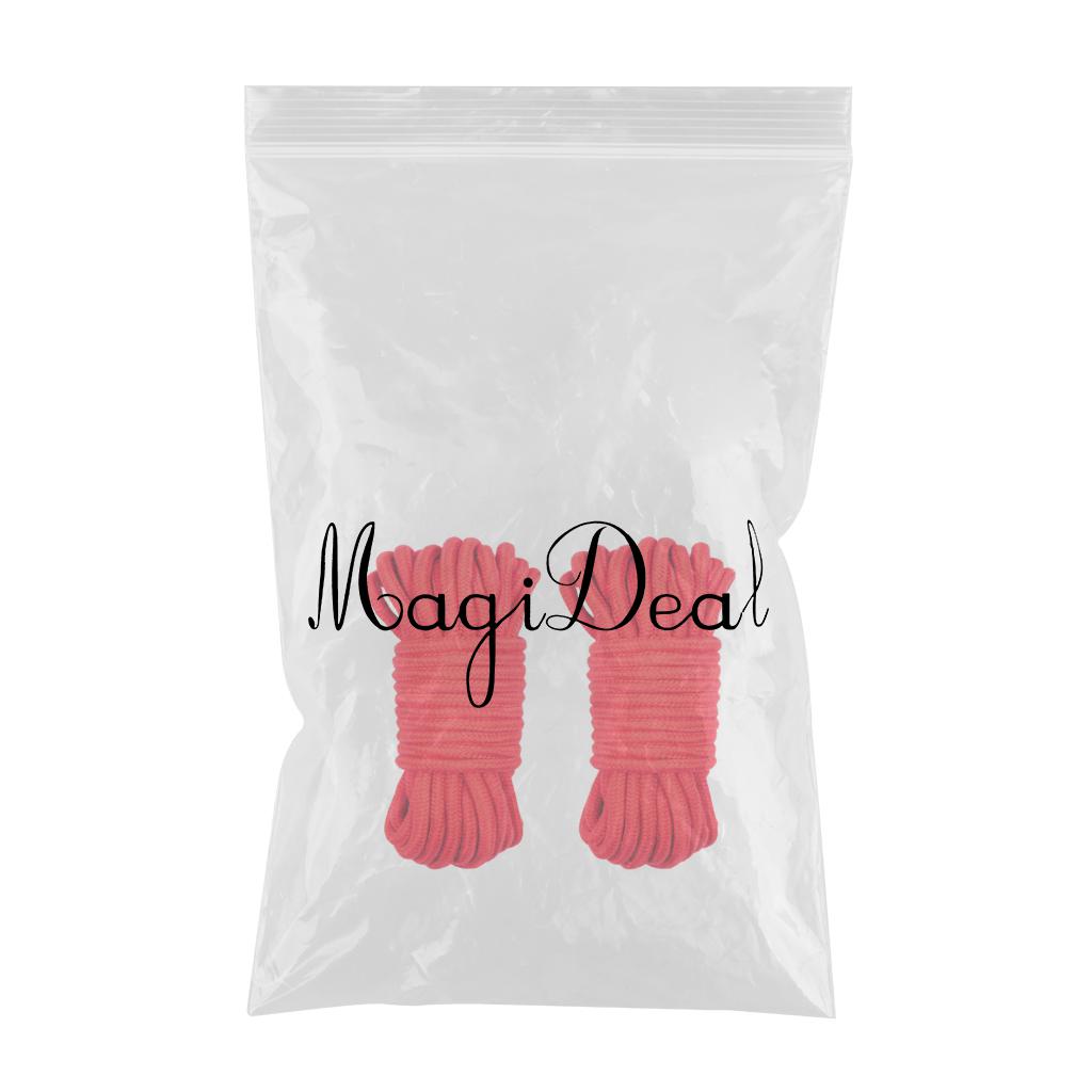 All-Purpose Soft Cotton Ropes - 65 Feet Length, 1/4 Inch Diameter 20m Red