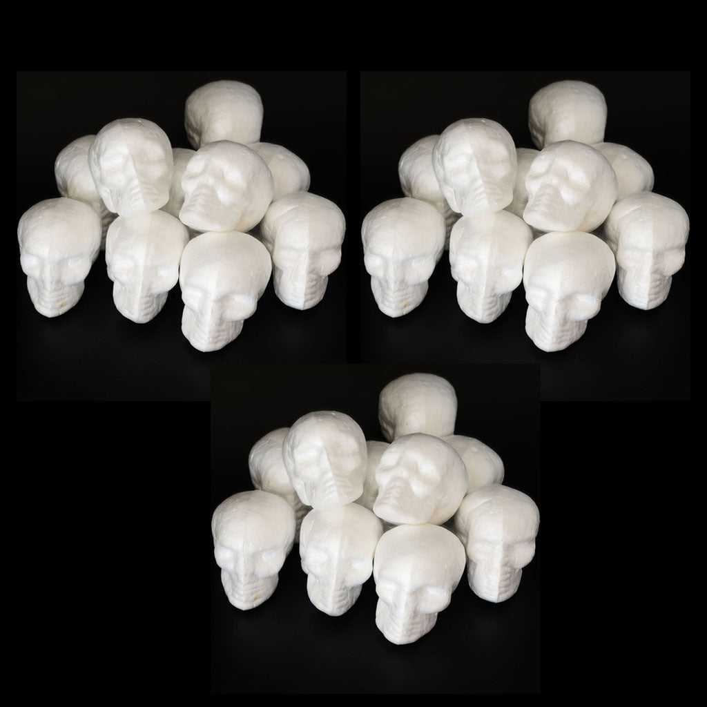 30x Party Skull Polystyrene Foam Oraments DIY Decors Scray Hanging Props