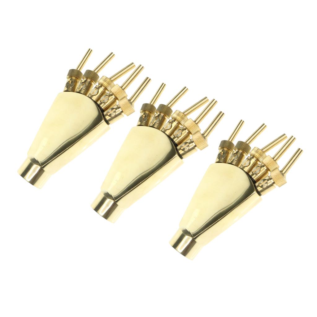 3x Multi Direction Brass Garden Fountain Water Nozzle Sprinkler Spray Head