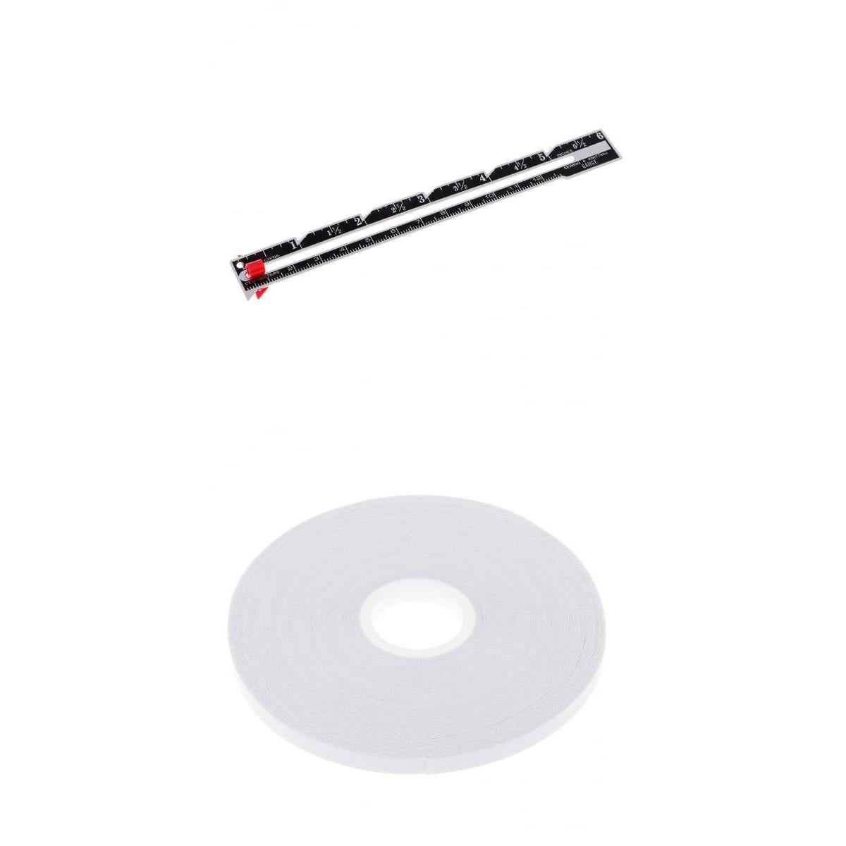2Pcs Sewing Measuring Gauge Double Sided Tape Wash Away for Tailor Quilting