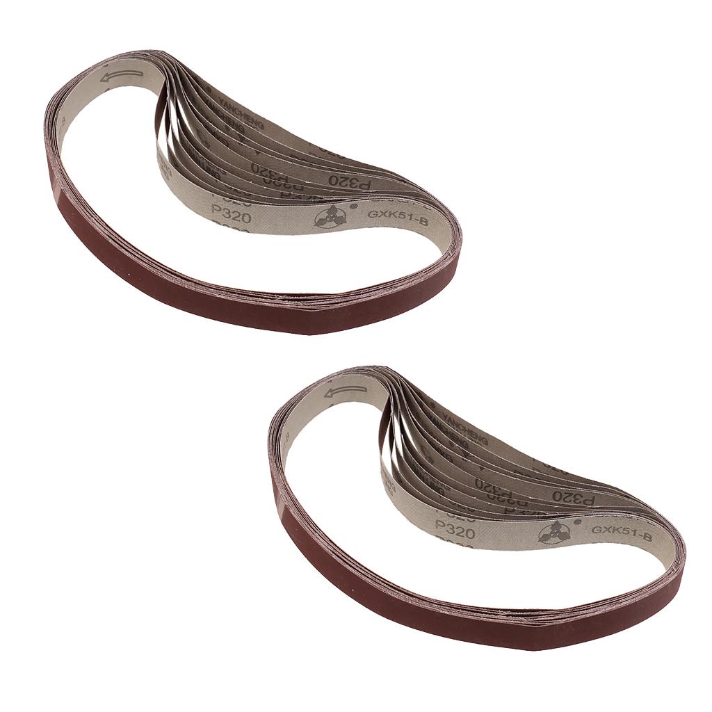 20 Pack Aluminum Oxide Abrasive Belt Sanding Sharpening Sander Belt 320 Grit