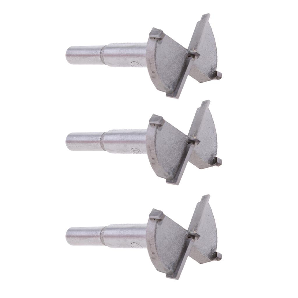 3x Forstner Bits Woodwork Boring Wood Cutter Drill Set Carbide 40mm