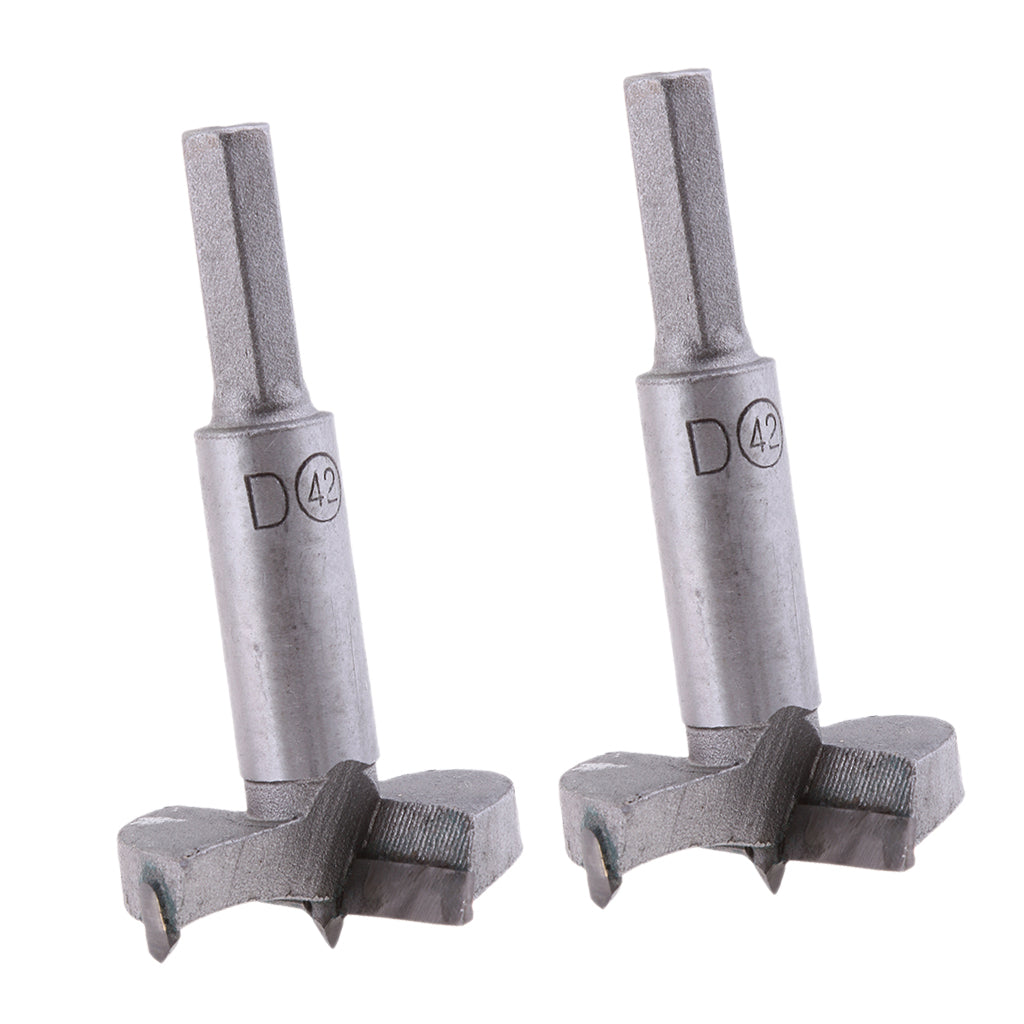 2x Forstner Bits Woodwork Boring Wood Cutter Drill Set Carbide 42mm