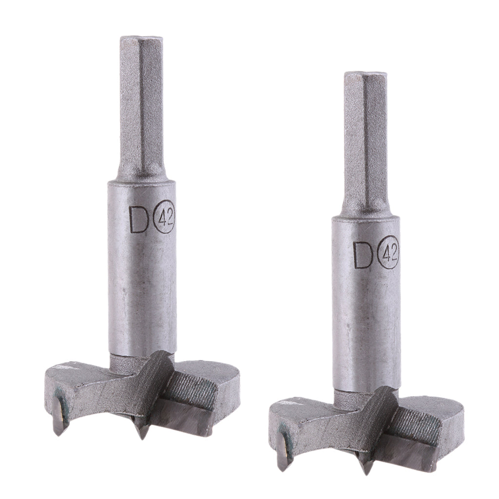 2x Forstner Bits Woodwork Boring Wood Cutter Drill Set Carbide 42mm