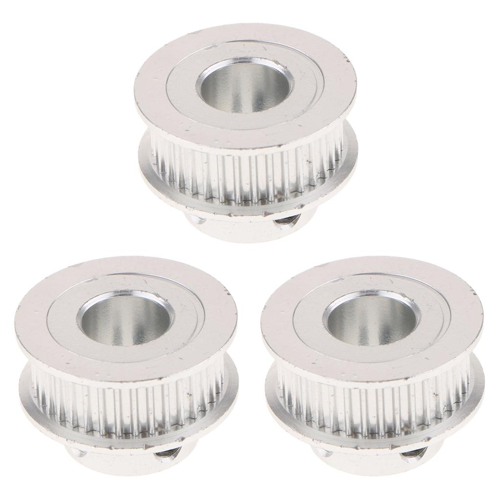 3PCS Aluminum Alloy 3D Printer GT2 Timing Belt Pulley 36 Teeth Bore 10mm