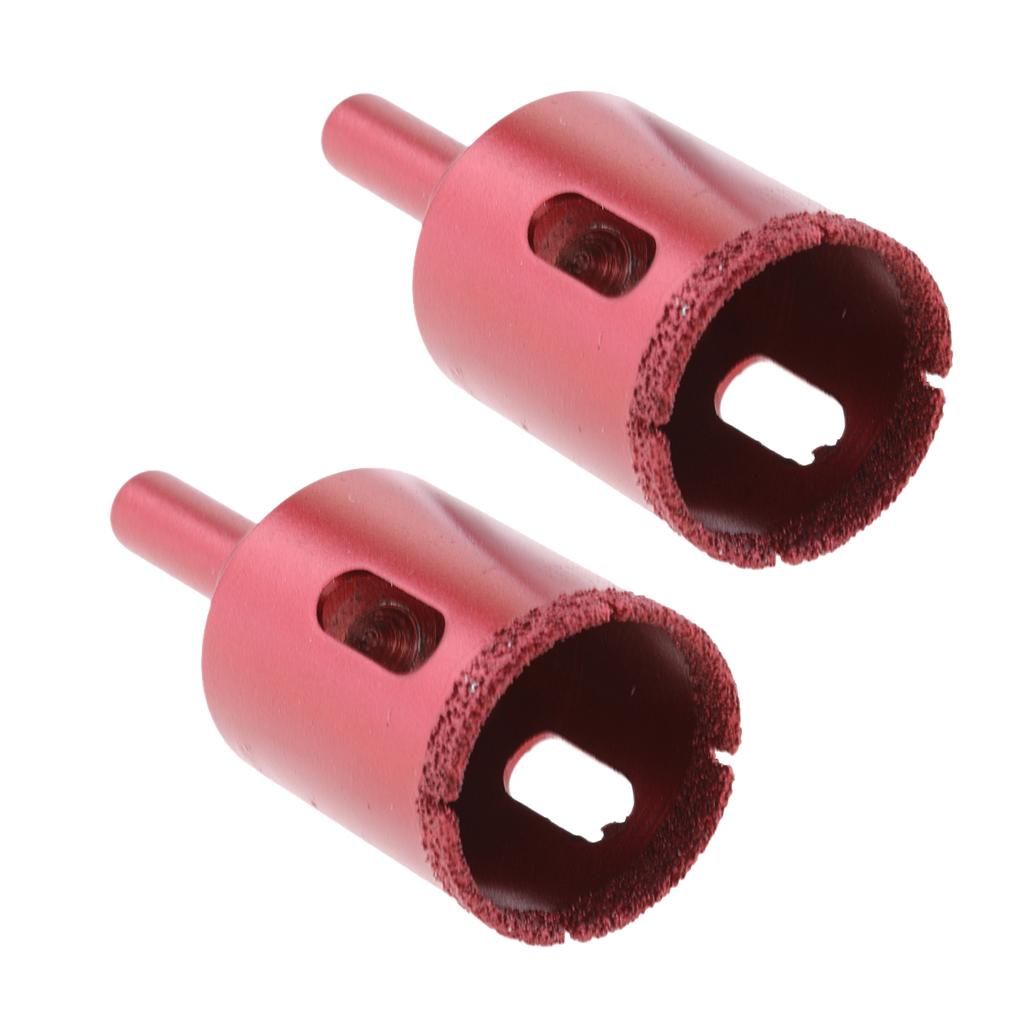 2 piece Diamond tool drill bit set glass ceramic marble tile 28mm