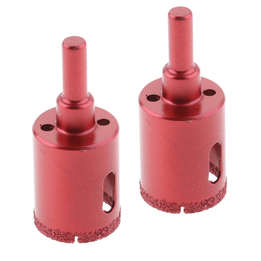 2 piece Diamond tool drill bit set glass ceramic marble tile 28mm